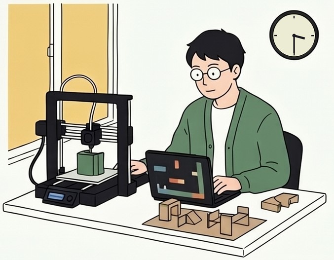 3Dプリンタで試作する午後